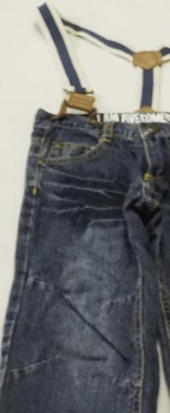 Jeanshose mit Trägern Gr. 98 (3064)